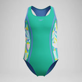 Girls Printed Racerback One Piece Green