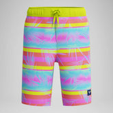 Kid's Print Boardshort Blue/Pink