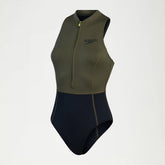 Women's Sleeveless Thermal One Piece Black/Green