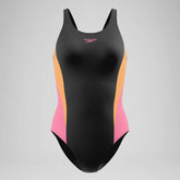 Women's Colorblock Muscleback One Piece Black/Peach