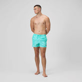 Men's Print Redondo Edge Volley Swim Trunks Green