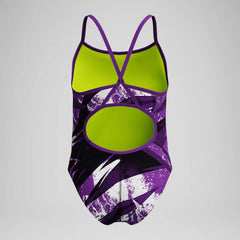 Girl's Bolted Flyback One Piece Black/Red