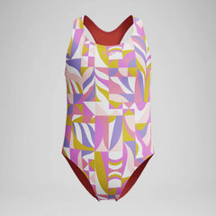 Girls Printed Racerback One Piece Pink