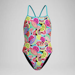 Women's Club Training Printed Turnback One Piece Green