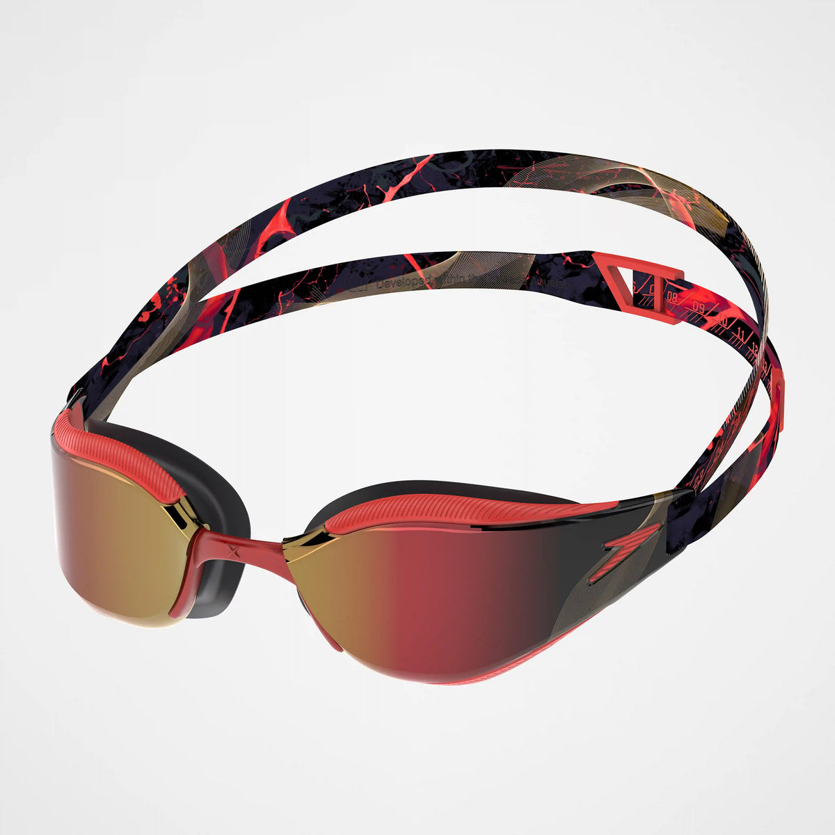 Adult Fastskin Hyper Elite Mirror Goggles Smoke/Red